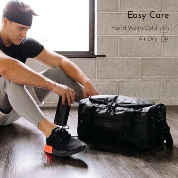 Vooray 22L Boost Duffel Bag – Small Travel & Sports Gym Bag for Women and Men with Shoe Pocket, Weekender for Overnight Football, Travel, Hospital Stays or Workout