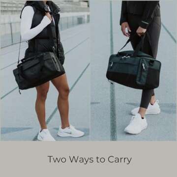 Vooray 22L Boost Duffel Bag – Small Travel & Sports Gym Bag for Women and Men with Shoe Pocket, Weekender for Overnight Football, Travel, Hospital Stays or Workout