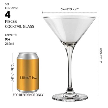 Elegant FAWLES Crystal Martini Glasses Gift Set