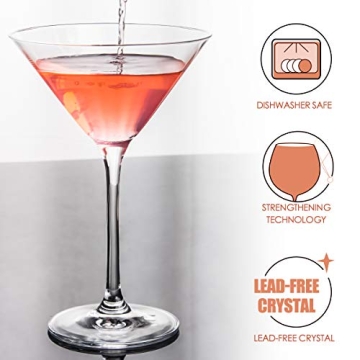 Elegant FAWLES Crystal Martini Glasses Gift Set