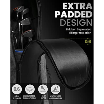 OutdoorMaster Golf Bag - Waterproof & Heavy Duty Travel Bag