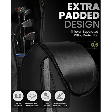 OutdoorMaster Golf Bag - Waterproof & Heavy Duty Travel Bag