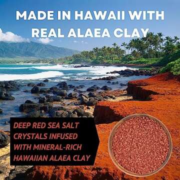 Alaea Red Sea Salt, Coarse Crystal Red Hawaiian Salt to Add Color to Any Dish, Red Salt Made with Alaea Clay, Natural Finishing Salt, 5 oz Bag, Sea Salt Superstore