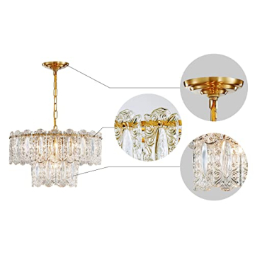 AGV LIGHTING CH010 Crystal Chandelier Vintage Pendant Lighting