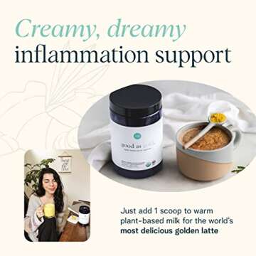 Ora Organic Golden Milk Powder - Ayurvedic Turmeric Powder with Organic Adaptogens - Ashwagandha, Re...