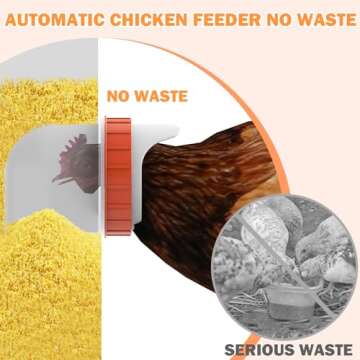 HAYOHRT Automatic Weatherproof Chicken Feeder 25Lbs