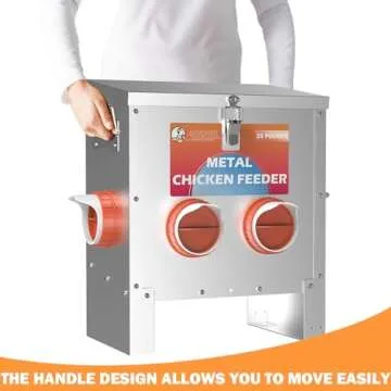 HAYOHRT Automatic Weatherproof Chicken Feeder 25Lbs