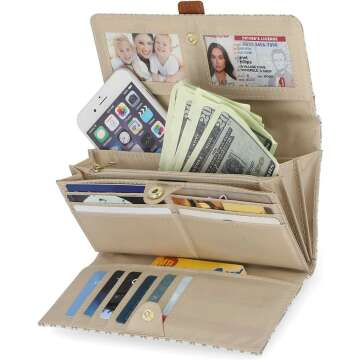 Mundi Women's RFID Blocking Wallet Organizer with Pocket