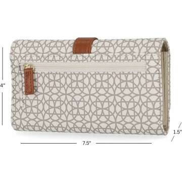 Mundi Women's RFID Blocking Wallet Organizer with Pocket