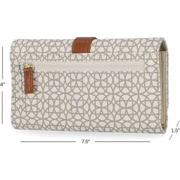 Mundi Women's RFID Blocking Wallet Organizer with Pocket
