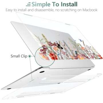 Stylish DONGKE MacBook Air Case with Keyboard Covers