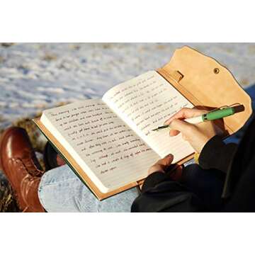 VALERY Writing Journal for Men - Beautiful Journals to Write in - Faux Leather Bound Daily Journal (5.6''x8.3'') –Vintage Writers Notebook - Personalized Sunflower Writing Gift for Teachers