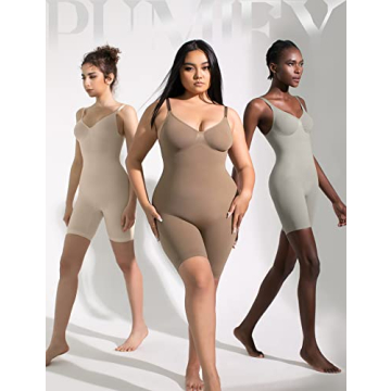 PUMIEY Women's Sculpting Shapewear Bodysuit Tummy Control