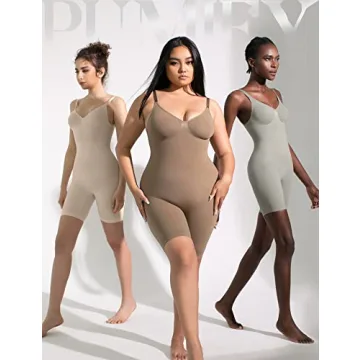 PUMIEY Women's Sculpting Shapewear Bodysuit Tummy Control