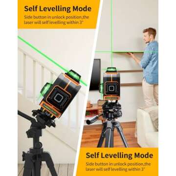 Precision Laser Level Tool for DIY Projects and Construction