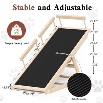 Chuiendi Adjustable Dog Ramp for Easy Access and Safety