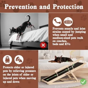 Chuiendi Adjustable Dog Ramp for Easy Access and Safety