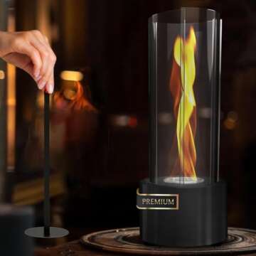 Glanzfeuer Tornado Tabletop Fireplace for Indoor and Outdoor, Balcony & Home Decoration Gift, Alcoho...