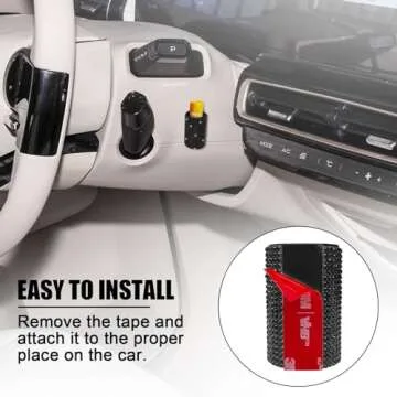 xbrtaia 1 Pack Upright Car Chapstick Holder, Bling Insulating Lip Balm Holder,Rhinestone Car Accessories for Women Interior,Suitable for Most Vehicles.(Black)