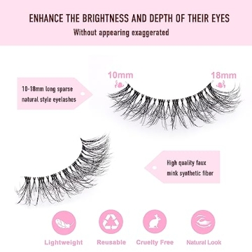 Natural Cat Eye Lashes with Clear Band - KSYOO