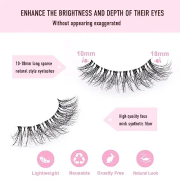 Natural Cat Eye Lashes with Clear Band - KSYOO