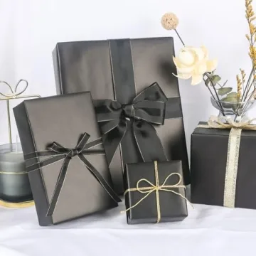 NESCCI Matte Metal Black Wrapping Paper - Durable and Stylish