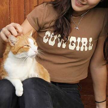 MISSACTIVER Y2K Graphic Print Crop Top for Women