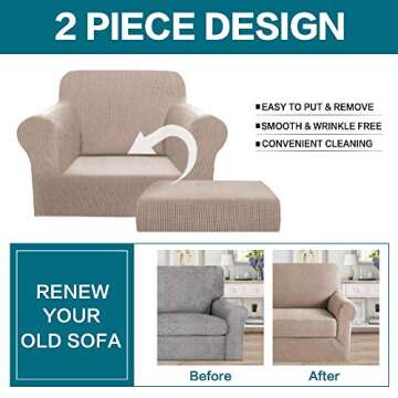 Stylish Turquoize 2 Piece Chair Covers Washable For You