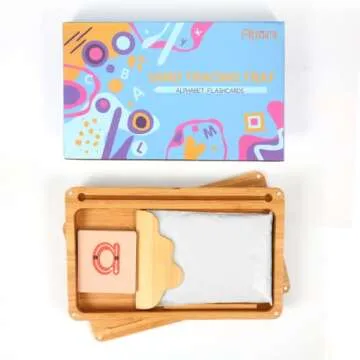 Sand Tray for Classroom Montessori Sand Tray with Lid Wooden Sand Trays for Kids Writing Letters and Numbers (White)