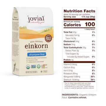 Jovial Organic Einkorn Unbleached All Purpose Flour - Nutrient-Rich Baking Flour