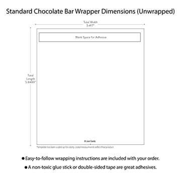 24ct Botanical Wedding Favors for Guests Chocolate Bar Wrappers (24 Count) - DIY - Wrappers Only