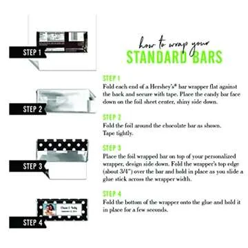 24ct Botanical Wedding Favors for Guests Chocolate Bar Wrappers (24 Count) - DIY - Wrappers Only