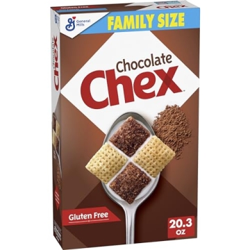 Chocolate Chex Cereal - Gluten Free Breakfast, Family Size 20.3 oz