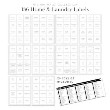 Laundry Organization Labels - 136 Stickers for Every Need