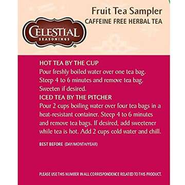 Celestial Seasonings Fruit Tea Sampler, 18 ct