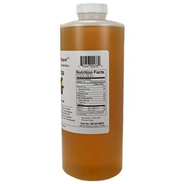 Olive Oil - Pomace Grade - 1 Quart - 32 oz - safety sealed HDPE container with resealable cap