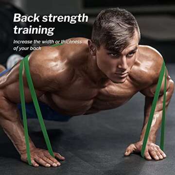 Resistance Bands Set, Training Bands, Exercise Bands, Fitness Band, Pull Up Band, Elastic Bands, Assistance Band for Warm-Up, Workouts, Body Stretching, Powerlifting, Recovery, and Home Fitness