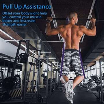 Resistance Bands Set, Training Bands, Exercise Bands, Fitness Band, Pull Up Band, Elastic Bands, Assistance Band for Warm-Up, Workouts, Body Stretching, Powerlifting, Recovery, and Home Fitness