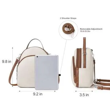 Stylish CLUCI Small Backpack for Women Travel Purse