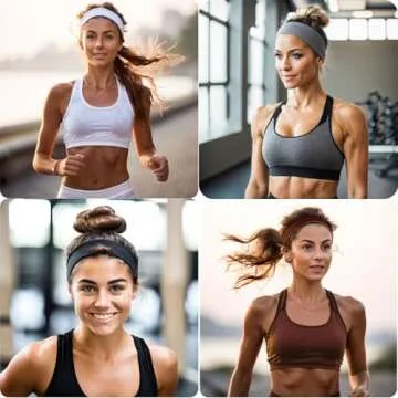 12PCS Headbands for Women Non Slip - Fashion Elastic Sports Hair Bands for Women’s Hair - Soft Cotton Cloth Stretchy Headbands for Girls for Yoga Workout Exercise Running Sports