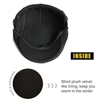 Sumolux Mens Winter Beret Newsboy Cap in Black