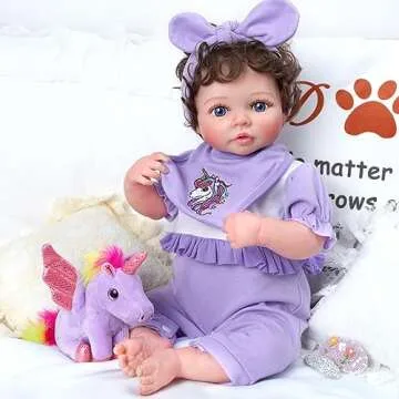 BABESIDE 8 Pcs Reborn Baby Doll Clothes with Bassinet for 17-22 Inch Baby Dolls, Baby Doll Clothes Outfit Accessories fit Newborn Baby Doll Girl