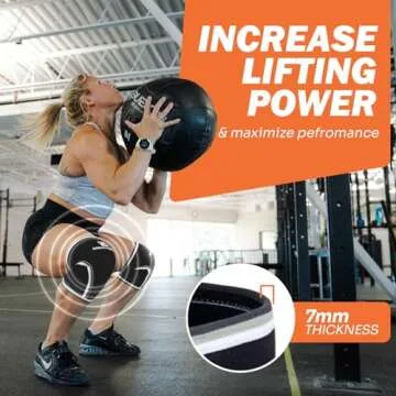 ProFitness Knee Sleeve Weightlifting - Knee Brace for Men Workout Support for Working belt weightlifting Out, belt for weightlifting Squats, Weight Lifting, Functional Fitness (Black/Black, Medium)