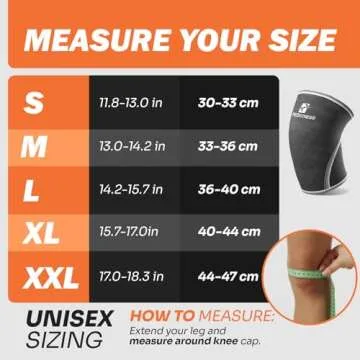 ProFitness Knee Sleeve Weightlifting - Knee Brace for Men Workout Support for Working belt weightlifting Out, belt for weightlifting Squats, Weight Lifting, Functional Fitness (Black/Black, Medium)