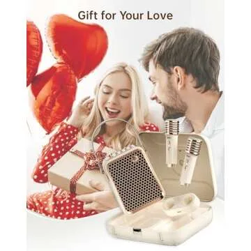 Divoom Songbird-HQ2 Karaoke Machine with 2 Wireless Microphones,Bluetooth Speaker for Adults Girls Boys,Audio Mixer Karaoke System for Home Party Outdoor,TF/AUX/USB Support, for All Ages