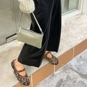 VBDB Leopard Mesh Ballet Flats for Stylish Comfort