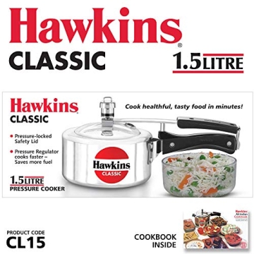 HAWKINS Classic 1.5L Aluminum Pressure Cooker - Silver