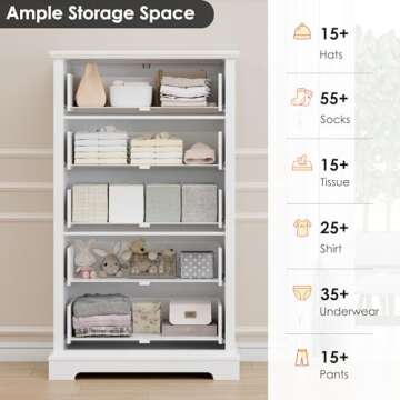 Stylish HOSTACK 5 Drawer Dresser for Modern Homes