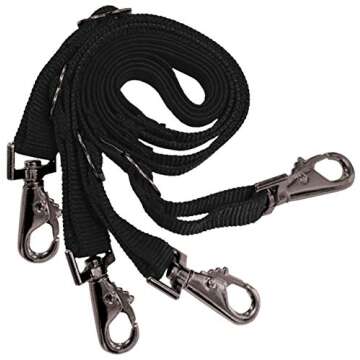 Kensington Adjustable Leg Straps for Horse Blanket — Designed with Elastic for Horses Comfort — Easy Latch Hooks for Quick Removal — Sold in Pairs (Cob)