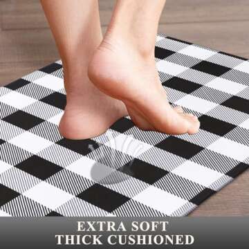 Pauwer Anti Fatigue Kitchen Mat Waterproof & Cushioned Set